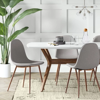 4pk Copley Upholstered Dining Chair Light Gray - Project 62™ 3 4pk Copley Upholstered Dining Chair Light Gray - Project 62™