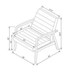 Northway Channel Tufted Wood Armchair Brown Faux Leather - Project 62™ -Project 62 Shop GUEST 1f876303 a96c 4929 bdf8 23075bc31076
