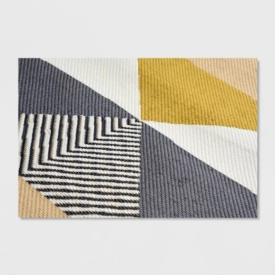 7' X 10' Austin Tile Outdoor Rug Gray/Yellow - Project 62™ 5 7' X 10' Austin Tile Outdoor Rug Gray/Yellow - Project 62™ - Image 3
