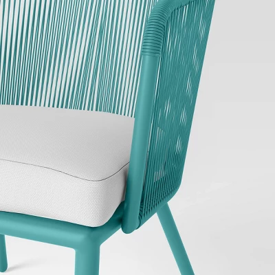 Fisher 3pc Deep Seating Patio Chat Set - Blue-Green - Project 62™ 7 Fisher 3pc Deep Seating Patio Chat Set - Blue-Green - Project 62™ - Image 5