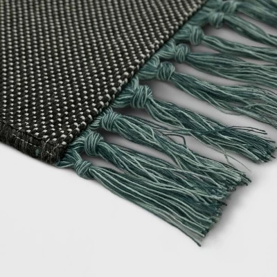 5' X 7' Diamond Fringed Outdoor Rug Gray/Teal - Project 62™ 3 5' X 7' Diamond Fringed Outdoor Rug Gray/Teal - Project 62™