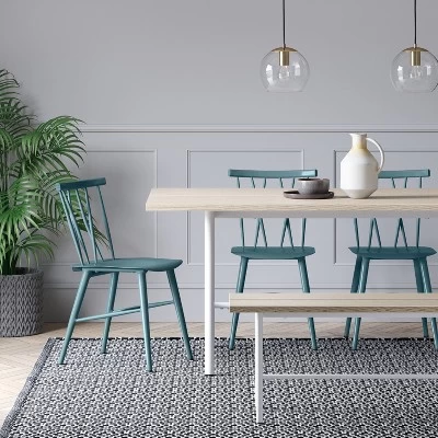 Set Of 2 Becket Metal X Back Dining Chair Light Blue - Project 62™ 3 Set Of 2 Becket Metal X Back Dining Chair Light Blue - Project 62™