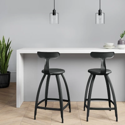 Seidler Architect Industrial Counter Height Barstool Black - Project 62™ 3 Seidler Architect Industrial Counter Height Barstool Black - Project 62™