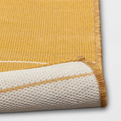 5' X 7' Outdoor Rug Broken Stripe Mustard - Project 62™ 5 5' X 7' Outdoor Rug Broken Stripe Mustard - Project 62™ - Image 3