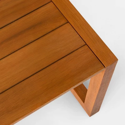 Kaufmann Wood Patio Coffee Table, Outdoor Furniture - Natural - Project 62™ 6 Kaufmann Wood Patio Coffee Table, Outdoor Furniture - Natural - Project 62™ - Image 4