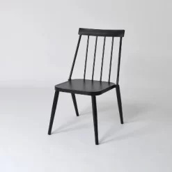 4pc Windsor Outdoor Patio Dining Chairs Stacking Chairs Black - Project 62™