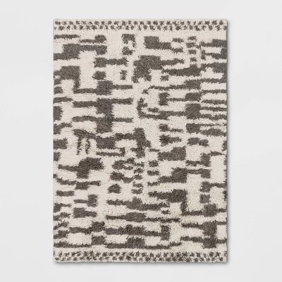 Jutland Geo Moroccan Hand Tufted Shag Area Rug Gray - Project 62™ 6 Jutland Geo Moroccan Hand Tufted Shag Area Rug Gray - Project 62™ - Image 4