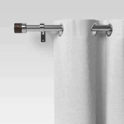 Walnut Wood Cap Curtain Rod - Project 62™ 4 Walnut Wood Cap Curtain Rod - Project 62™ - Image 2