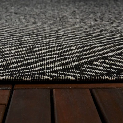 9' X 12' Large Diamond Indoor/Outdoor Rug Black/Natural - Project 62™ 5 9' X 12' Large Diamond Indoor/Outdoor Rug Black/Natural - Project 62™ - Image 3