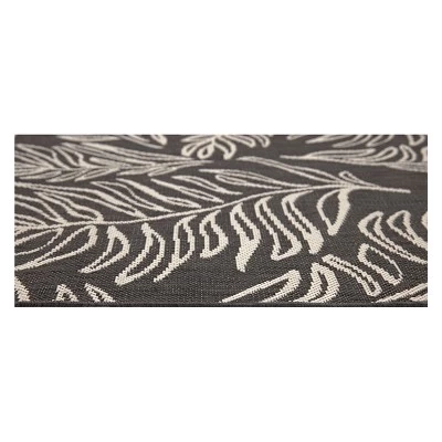 30" X 50" Leaves Outdoor Rug Black - Project 62™ 6 30" X 50" Leaves Outdoor Rug Black - Project 62™ - Image 4