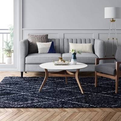 Diamond Patterned Shag Woven Rug - Project 62 4 Diamond Patterned Shag Woven Rug - Project 62 - Image 2