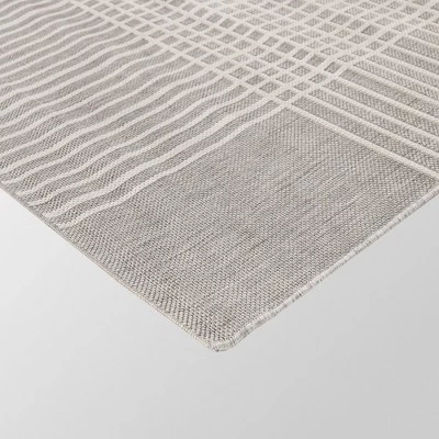7' X 10' Plaid Outdoor Rug Gray - Project 62™ 6 7' X 10' Plaid Outdoor Rug Gray - Project 62™ - Image 4