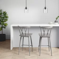 Becket Metal X Back Counter Height Barstool - Project 62™