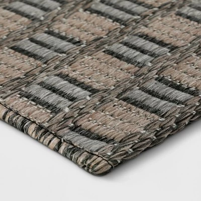 5' X 7' Geometric Outdoor Rug Gray - Project 62™ 3 5' X 7' Geometric Outdoor Rug Gray - Project 62™