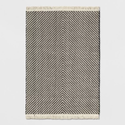 Chevron Woven Area Rug Black/White - Project 62™ 7 Chevron Woven Area Rug Black/White - Project 62™ - Image 5