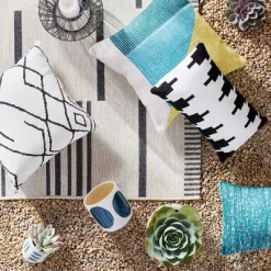 5' X 7' Outdoor Rug Multitier Bars Gray/Cream - Project 62™ -Project 62 Shop GUEST a38265eb 2101 4383 8685 ca95bb7f898a 1