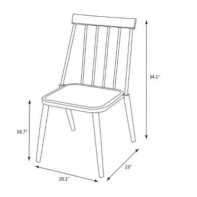 4pc Windsor Outdoor Patio Dining Chairs Stacking Chairs Black - Project 62™ 7 4pc Windsor Outdoor Patio Dining Chairs Stacking Chairs Black - Project 62™ - Image 5