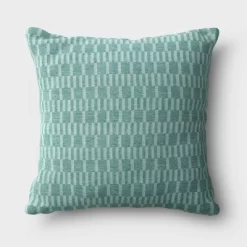 2pk City Geo Outdoor Pillow DuraSeason Fabric™ Smoke Green - Project 62™
