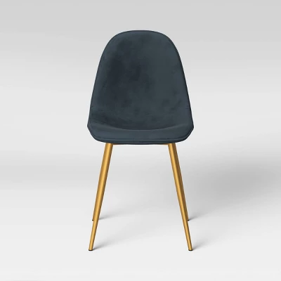 Copley Velvet Dining Chair With Brass Leg - Project 62 4 Copley Velvet Dining Chair With Brass Leg - Project 62 - Image 2
