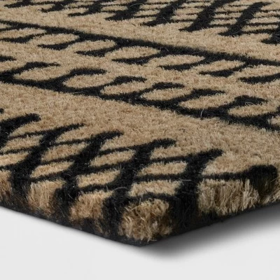 1'6"x2'6" Stripe Tufted Doormat Black - Project 62™ 3 1'6"x2'6" Stripe Tufted Doormat Black - Project 62™