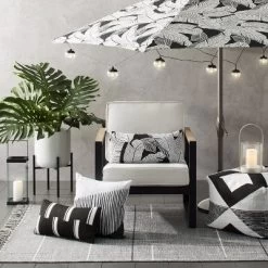 5' X 7' Linden Stripe Outdoor Rug Gray - Project 62™ 9 5' X 7' Linden Stripe Outdoor Rug Gray - Project 62™ -Project 62 Shop GUEST d2a4f376 d237 4b84 a5a8 948ef6a5e19e