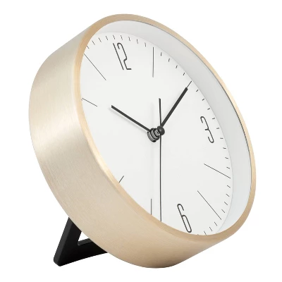 6" Round Wall Clock White/Brass - Project 62™ 7 6" Round Wall Clock White/Brass - Project 62™ - Image 5
