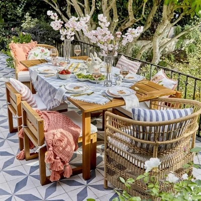 Kaufmann Wood Rectangle Patio Dining Table, Outdoor Furniture - Natural - Project 62™ 5 Kaufmann Wood Rectangle Patio Dining Table, Outdoor Furniture - Natural - Project 62™ - Image 3