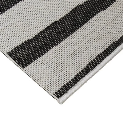 7'x10' Mod Directional Lines Outdoor Rug Black - Project 62™ 3 7'x10' Mod Directional Lines Outdoor Rug Black - Project 62™