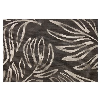 30" X 50" Leaves Outdoor Rug Black - Project 62™ 5 30" X 50" Leaves Outdoor Rug Black - Project 62™ - Image 3